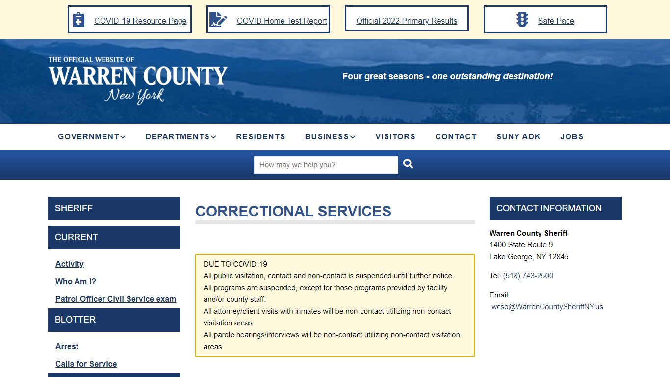 Corrections | Warren County